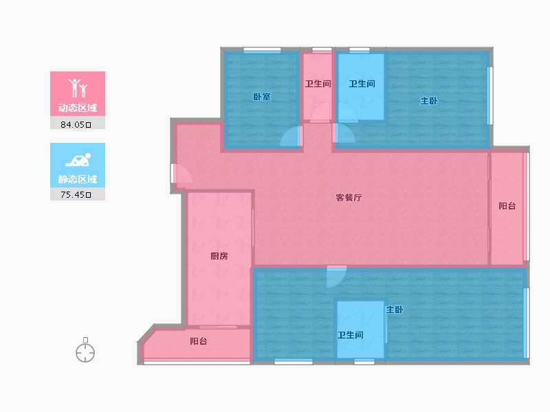 广东省-深圳市-中洲华府（一期）-144.26-户型库-动静分区