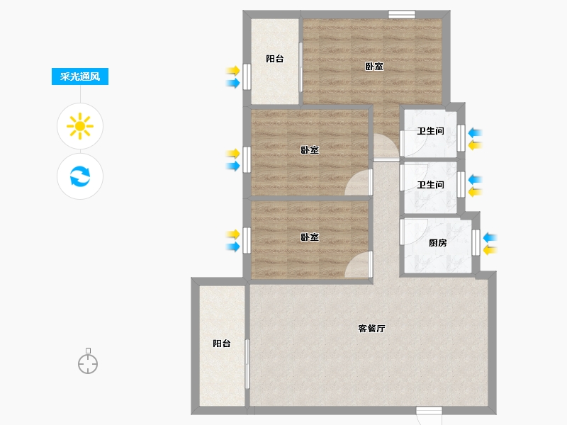 广东省-深圳市-南海城中心-79.28-户型库-采光通风