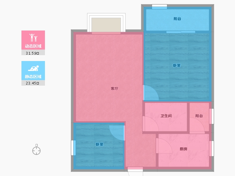 广东省-深圳市-鼎太风华(七期)-49.47-户型库-动静分区