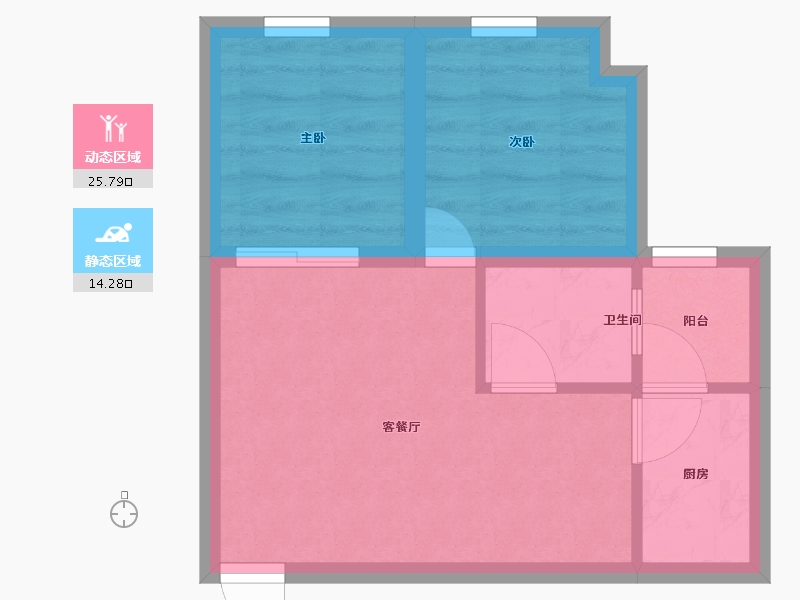 广东省-深圳市-友邻公寓-35.13-户型库-动静分区