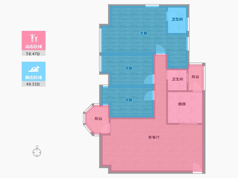 广东省-深圳市-星海名城（二期）-96.22-户型库-动静分区