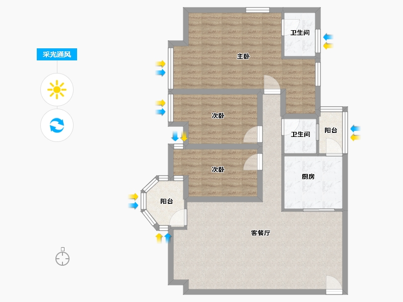 广东省-深圳市-星海名城（二期）-96.22-户型库-采光通风