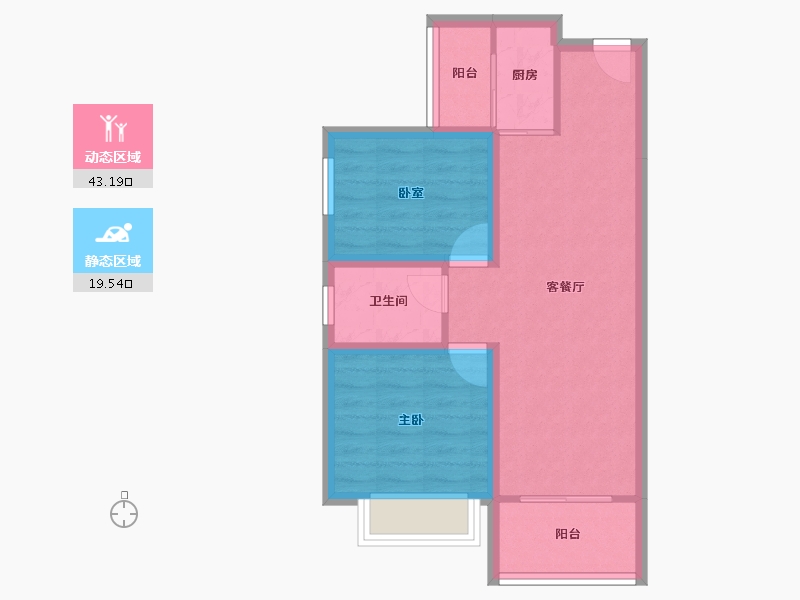 广东省-深圳市-融湖中心城(一期)-55.41-户型库-动静分区