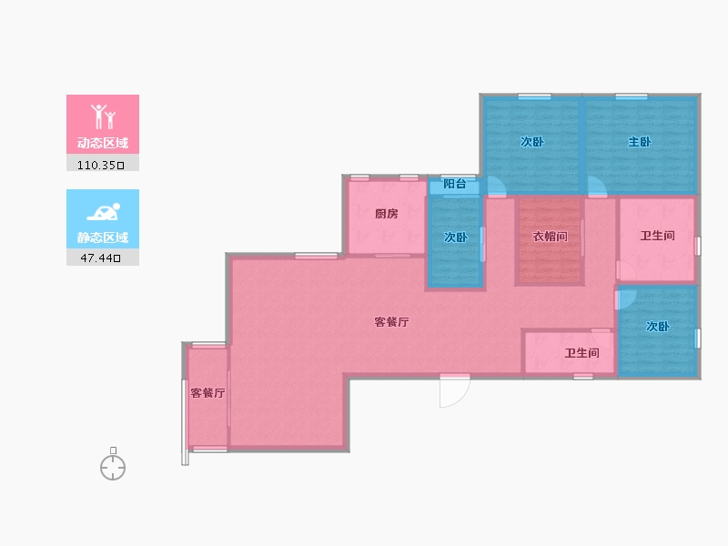 黑龙江省-鹤岗市-伍兹公寓-142.72-户型库-动静分区