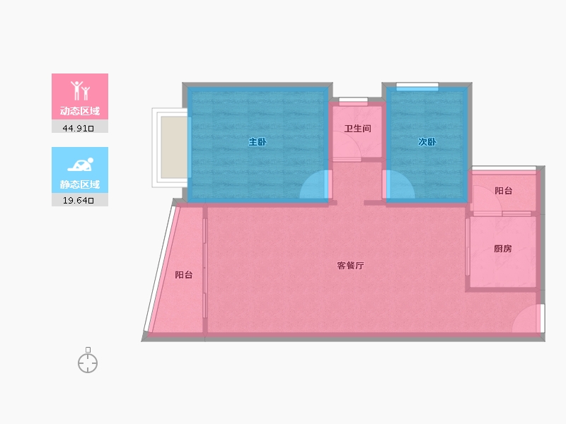 广东省-深圳市-中南花园-57.37-户型库-动静分区