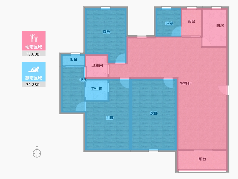 广东省-深圳市-英伦名苑(二期)-134.16-户型库-动静分区