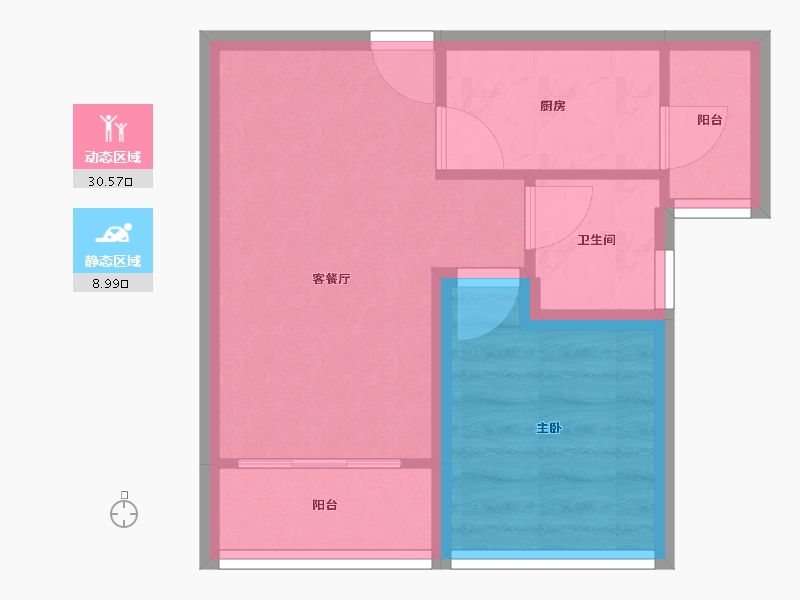 广东省-深圳市-河岸轩-34.56-户型库-动静分区