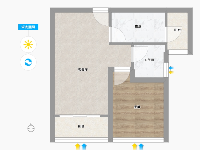 广东省-深圳市-河岸轩-34.56-户型库-采光通风