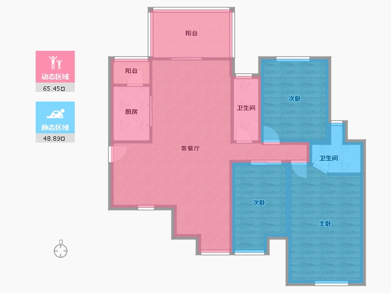 广东省-深圳市-海怡东方花园-102.68-户型库-动静分区