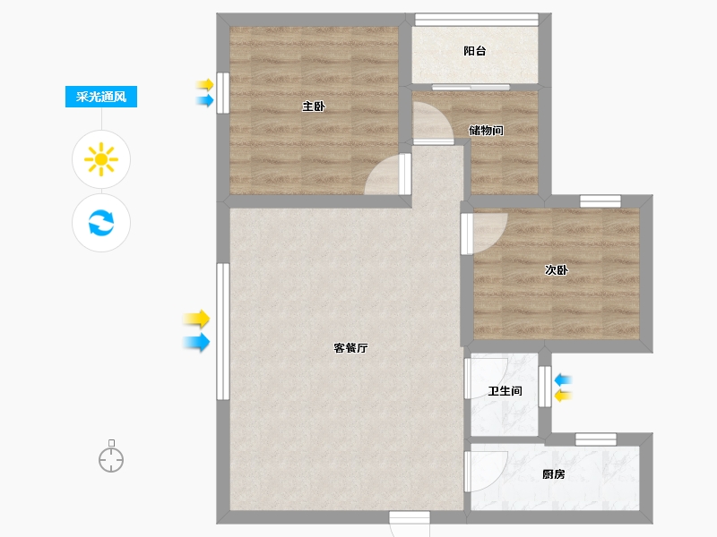 广东省-深圳市-华盛盛荟-60.26-户型库-采光通风