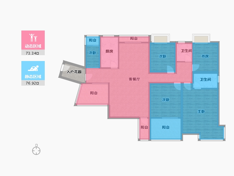 广东省-深圳市-碧海富通城一期-138.47-户型库-动静分区