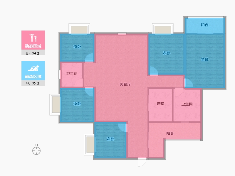 广东省-深圳市-南光城市花园-137.93-户型库-动静分区