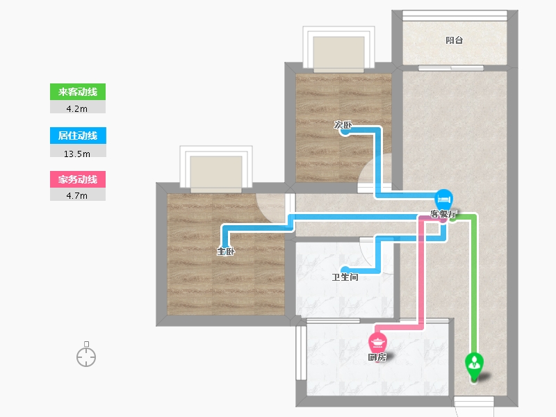 广东省-深圳市-友邻公寓-44.50-户型库-动静线