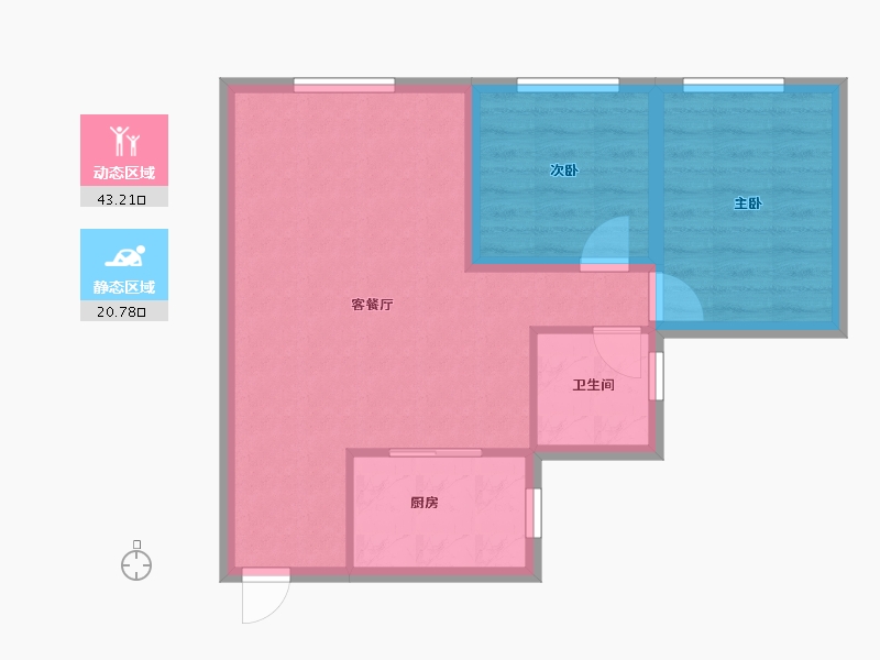 广东省-深圳市-百富大厦-57.30-户型库-动静分区