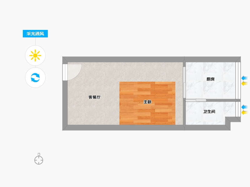 广东省-深圳市-深意公寓-23.56-户型库-采光通风