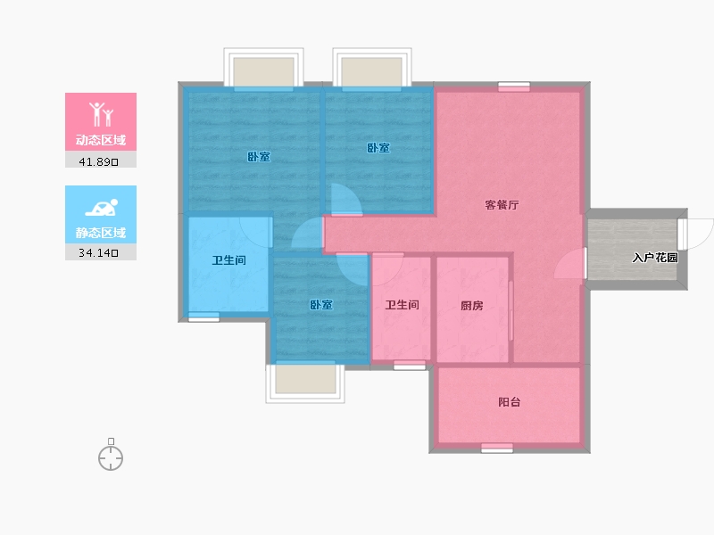 广东省-深圳市-桑泰水木丹华园-72.27-户型库-动静分区