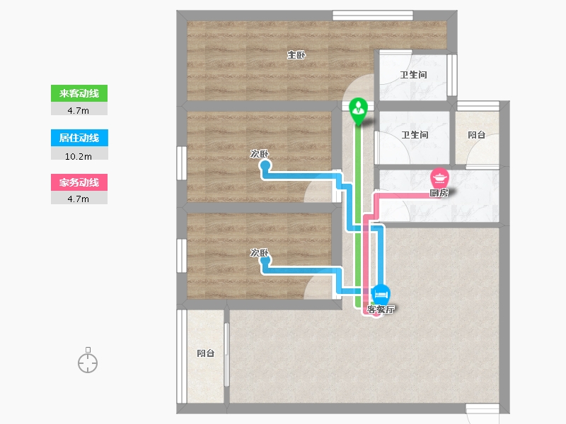 广东省-深圳市-鹏都大厦-60.08-户型库-动静线