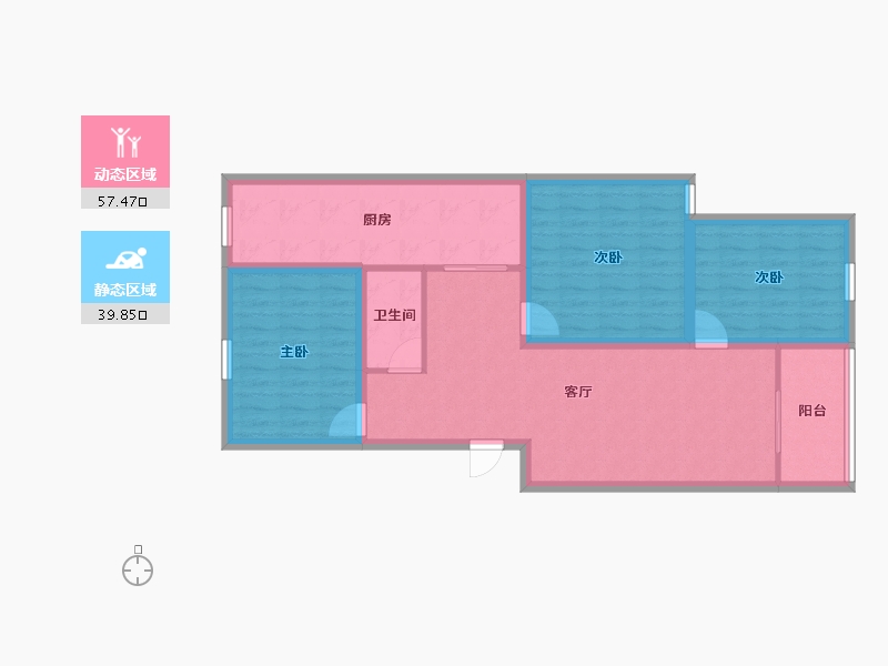 广东省-深圳市-裕安花园(宝安)-86.95-户型库-动静分区