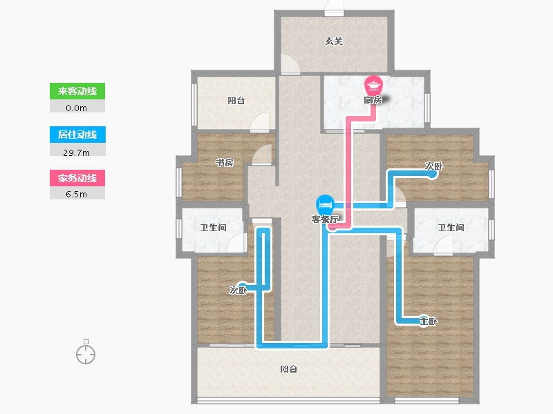 广东省-深圳市-万科公园里-141.63-户型库-动静线