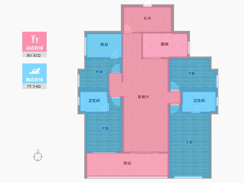 广东省-深圳市-万科公园里-141.63-户型库-动静分区