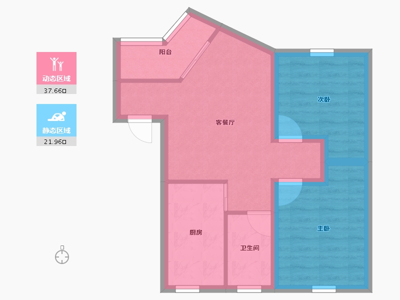 广东省-深圳市-荔枝苑-52.42-户型库-动静分区