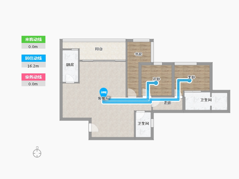 广东省-深圳市-十五峯花园-83.83-户型库-动静线