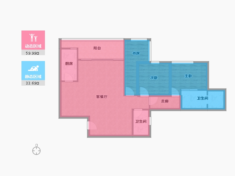 广东省-深圳市-十五峯花园-83.83-户型库-动静分区