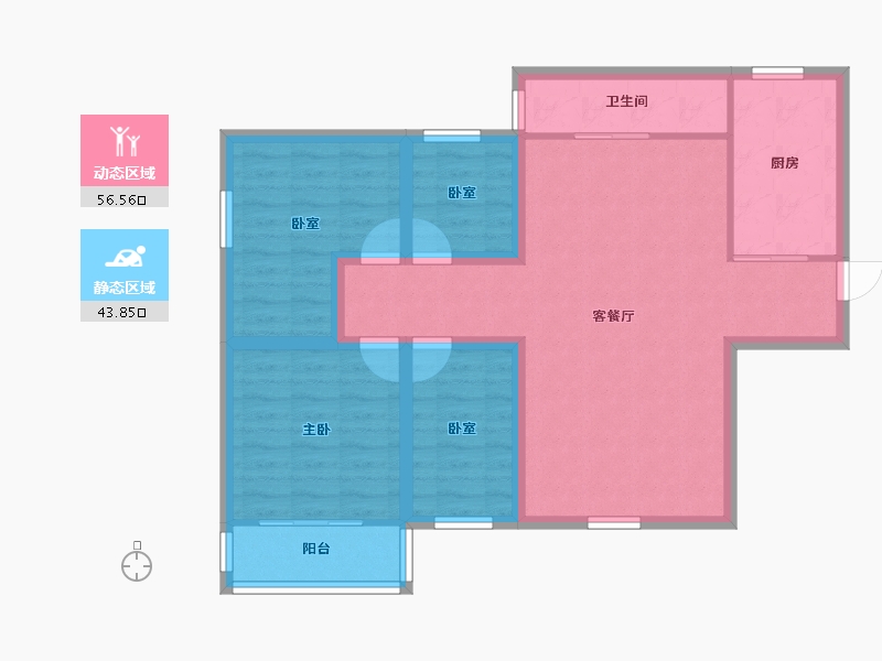 广东省-深圳市-海晖大厦-89.68-户型库-动静分区