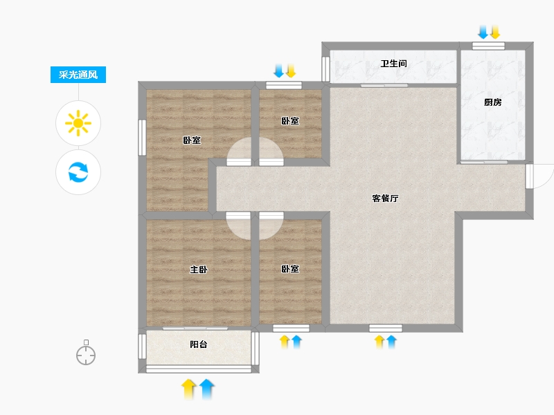 广东省-深圳市-海晖大厦-89.68-户型库-采光通风