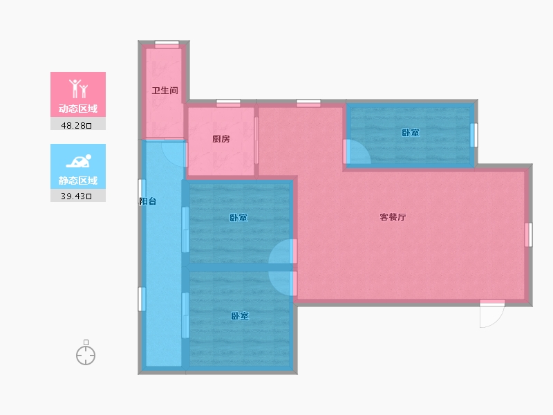 广东省-深圳市-岭下花园(公寓住宅)-78.21-户型库-动静分区