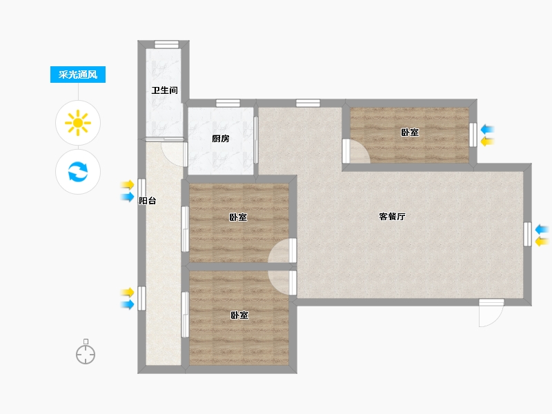 广东省-深圳市-岭下花园(公寓住宅)-78.21-户型库-采光通风