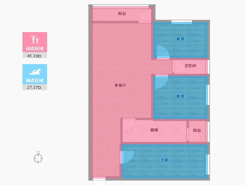 广东省-深圳市-阅山公馆-63.48-户型库-动静分区