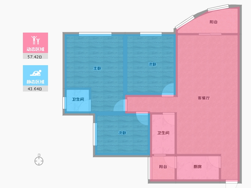 广东省-深圳市-南国丽城-90.81-户型库-动静分区