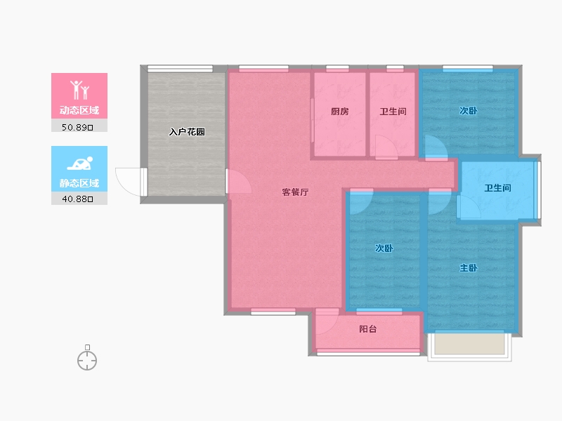 广东省-深圳市-壹克拉-93.05-户型库-动静分区