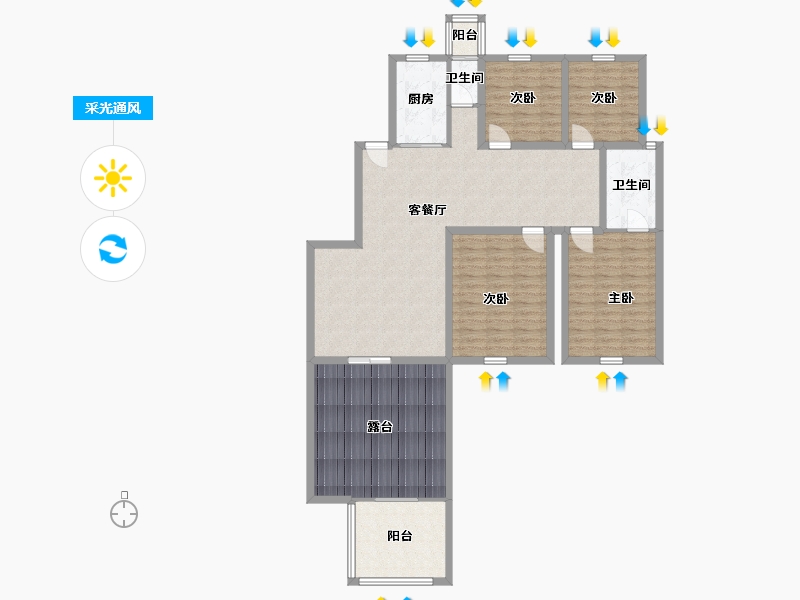 广东省-深圳市-风临洲-133.73-户型库-采光通风