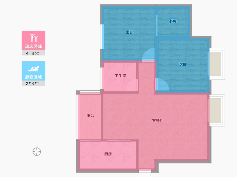 广东省-深圳市-时代骄子大厦-64.30-户型库-动静分区