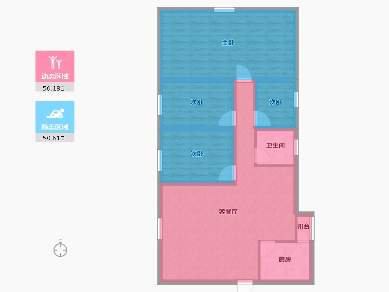 广东省-深圳市-东江豪苑-90.07-户型库-动静分区