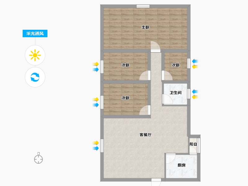 广东省-深圳市-东江豪苑-90.07-户型库-采光通风