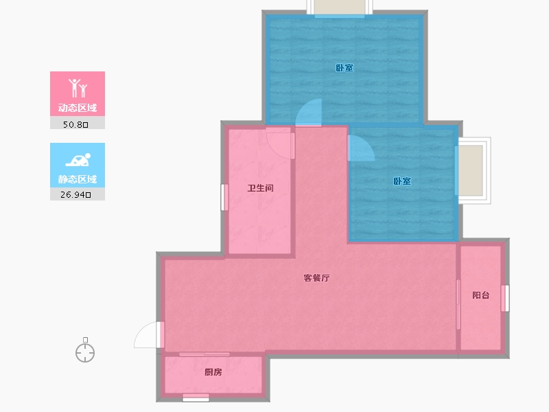 广东省-深圳市-旺海怡苑-70.73-户型库-动静分区