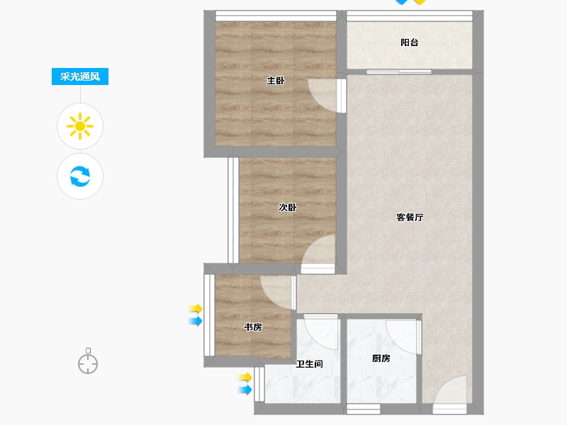 广东省-深圳市-创兴时代-46.99-户型库-采光通风