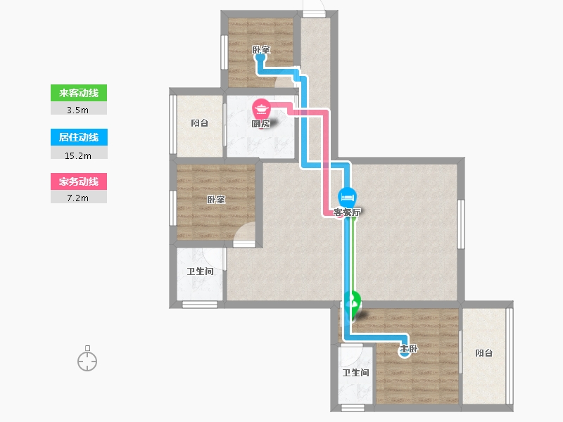 广东省-深圳市-卓越皇后道-85.08-户型库-动静线