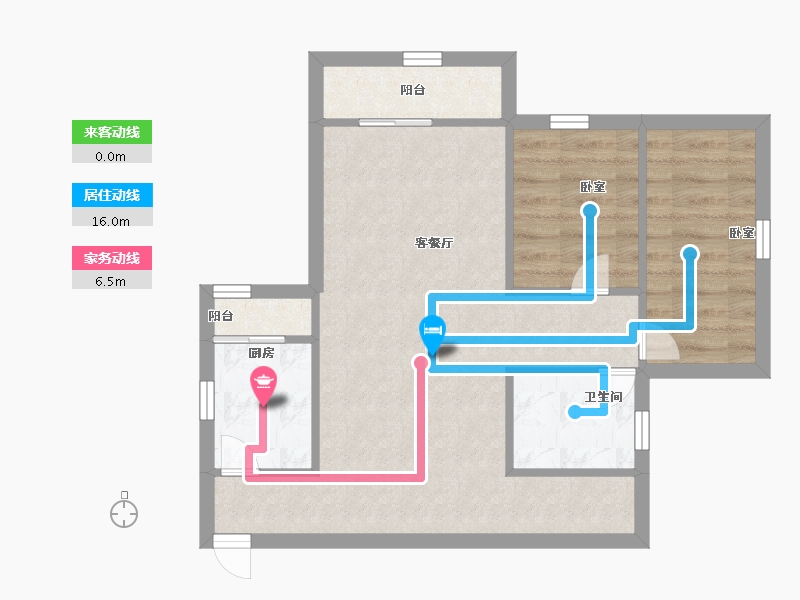 广东省-深圳市-缤纷年华-56.00-户型库-动静线