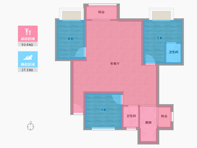 广东省-深圳市-南光花园-69.06-户型库-动静分区