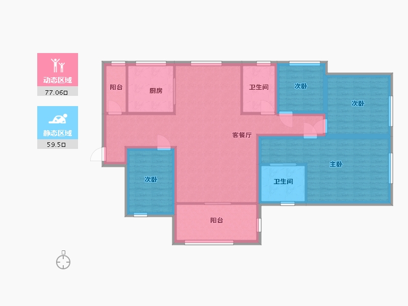 广东省-深圳市-华联城市全景花园-122.78-户型库-动静分区