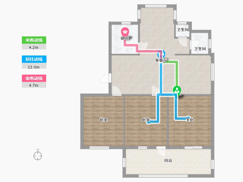 江苏省-盐城市-凌桥小区-101.60-户型库-动静线