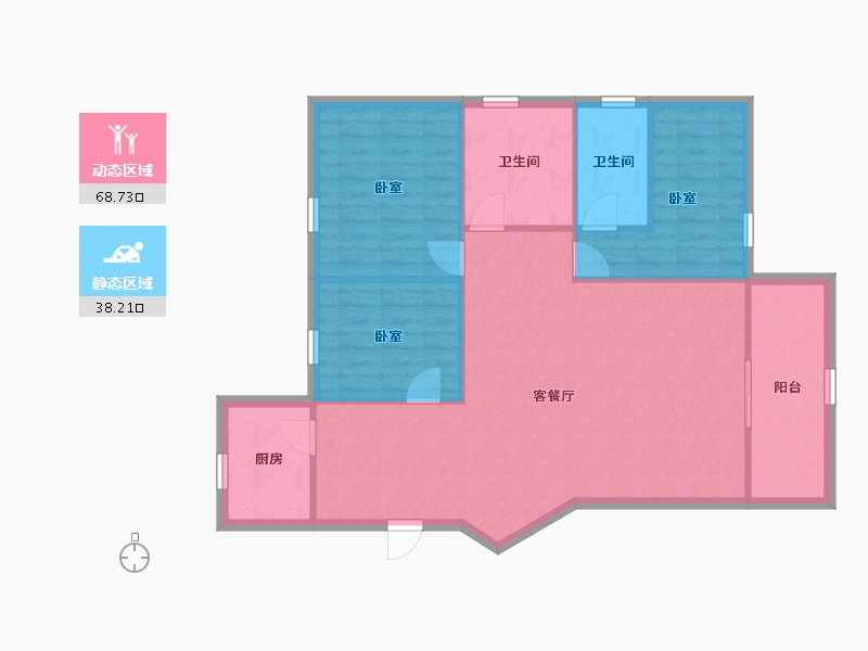 广东省-深圳市-南粤山庄-98.20-户型库-动静分区