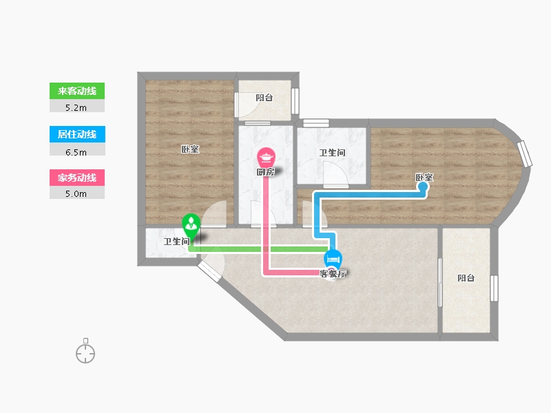 广东省-深圳市-东方花园-65.80-户型库-动静线