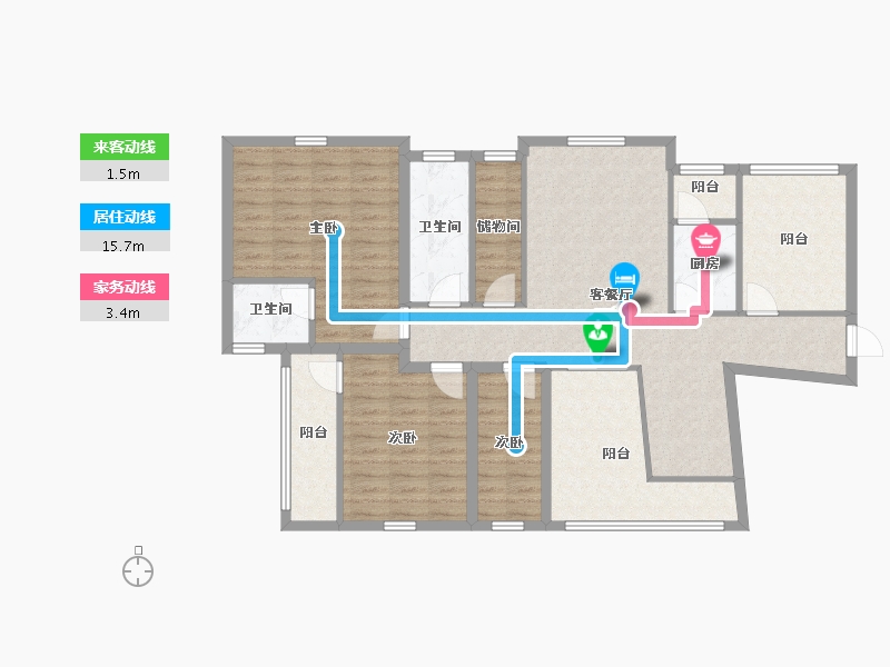 广东省-深圳市-碧海富通城三期-113.53-户型库-动静线