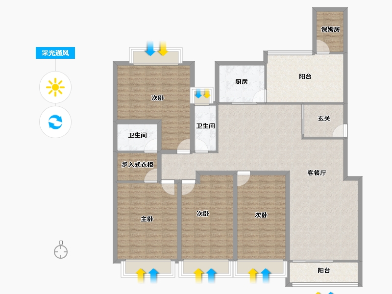 广东省-深圳市-电力花园(一期)-162.44-户型库-采光通风