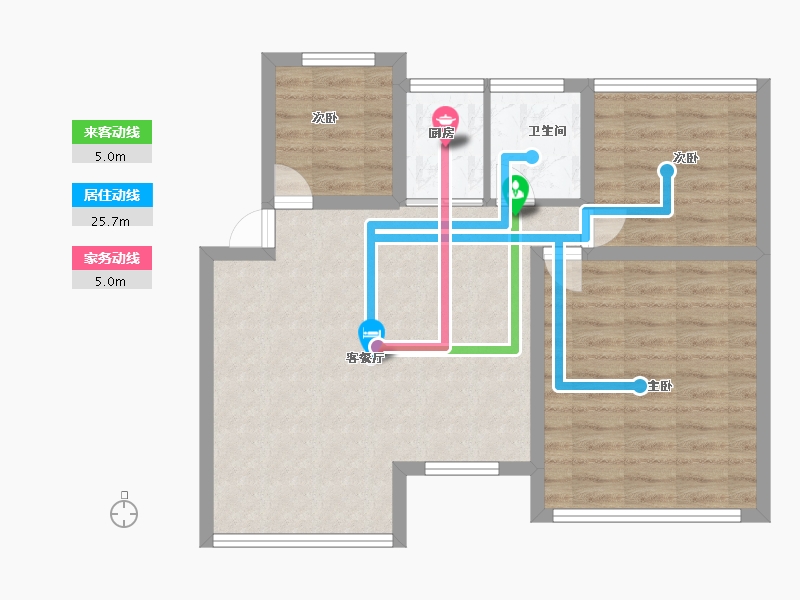 广东省-深圳市-前海花园-72.00-户型库-动静线